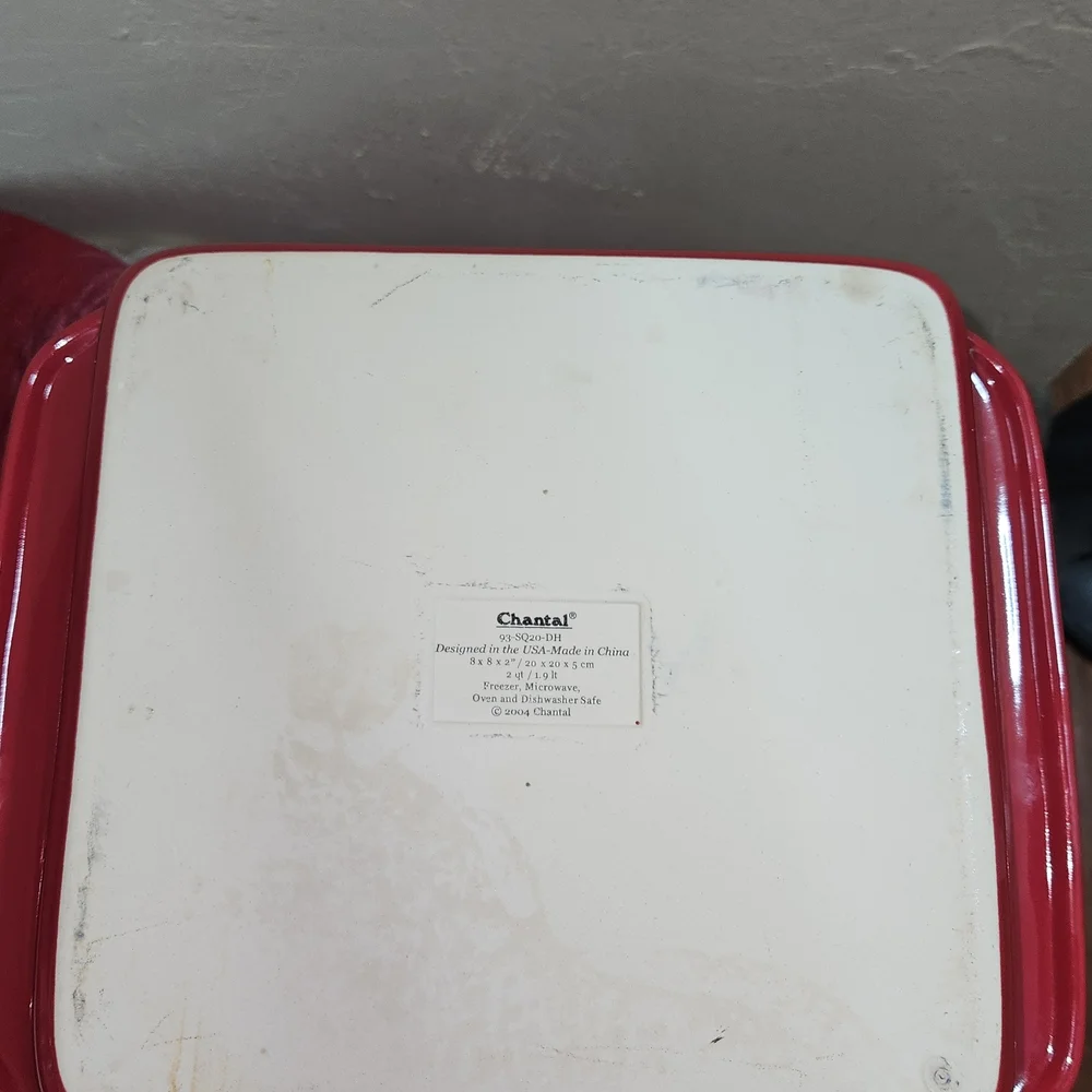 Chantal Red stoneware Pan 8 X 8